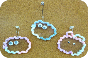 もくもくキーホルダーの作品例