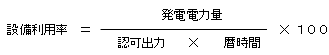 設備利用率の計算式の画像