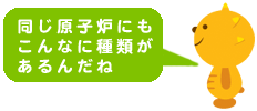 同じ原子炉にもこんなに種類があるんだね