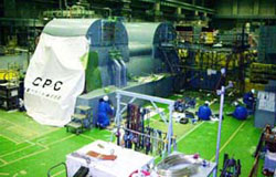 発電機回転子の点検状況(写真)
