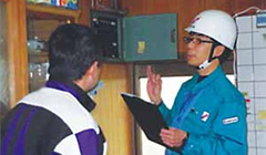 Inspecting electric equipment in an elderly person’s home