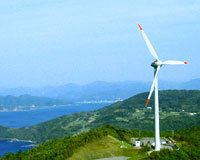 風力発電（山口県長門市）写真