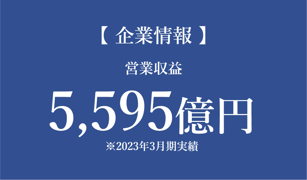 【 企業情報 】営業収益5,595億円※2023年3月期実績