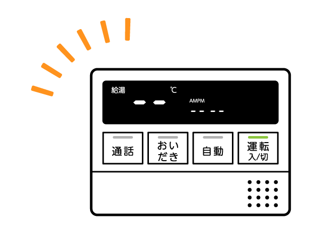 5.長時間停電した後は電気給湯機のリモコンの時刻を確認しましょう