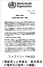 ファクトシート№322「電磁界と公衆衛生　極低周波の電界及び磁界への曝露」